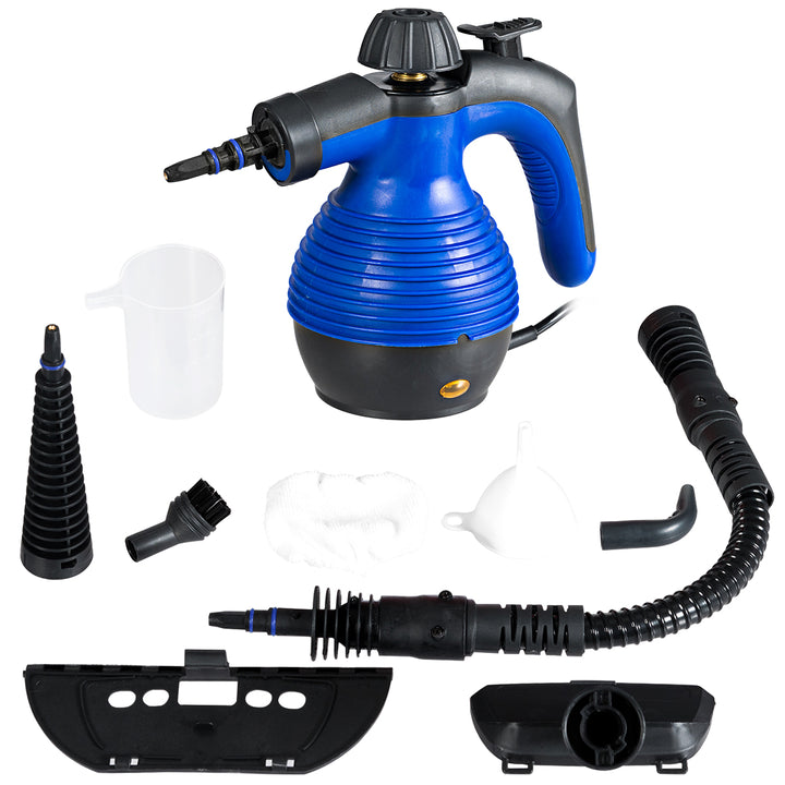 Multifunction Portable Steamer Household Steam Cleaner 1050W W/Attachments Blue Image 1