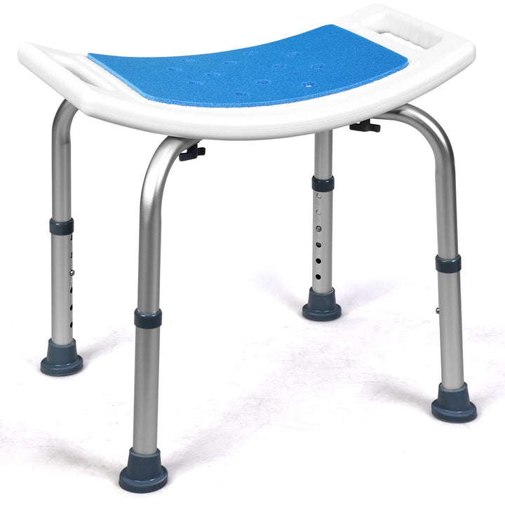 Shower Bath Chair 6 Adjustable Height Bathtub Stool Bench Non-Slip Padded Seat Image 1