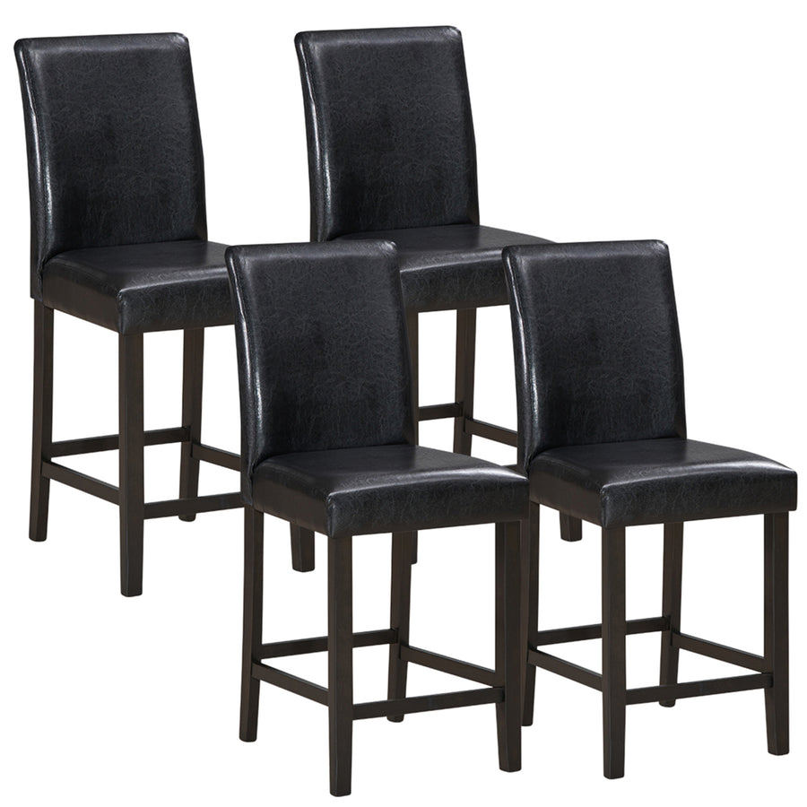 Set of 4 Bar Stools 25inch Counter Height Barstool Pub Chair w/Rubber Wood Legs Image 1