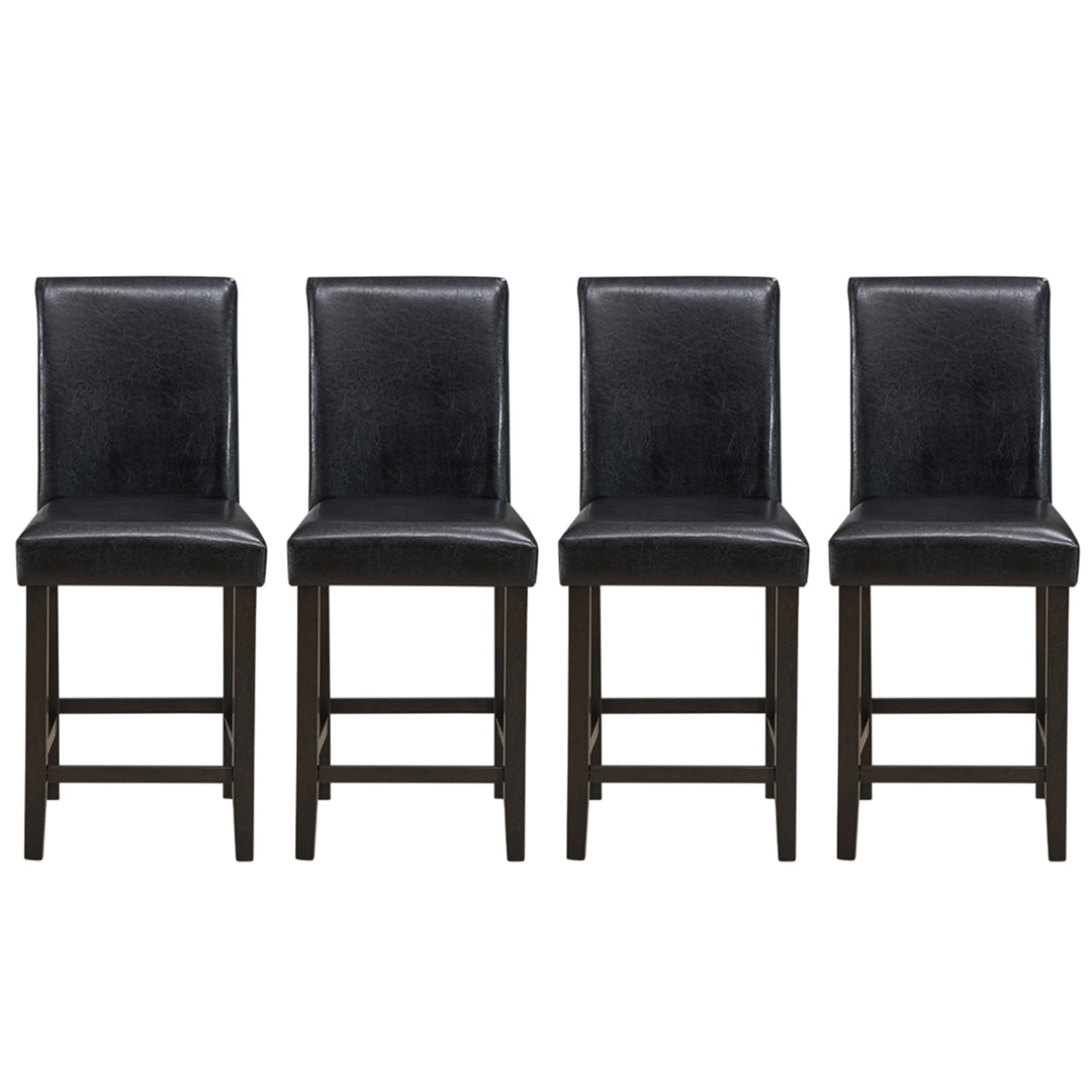 Set of 4 Bar Stools 25inch Counter Height Barstool Pub Chair w/Rubber Wood Legs Image 6