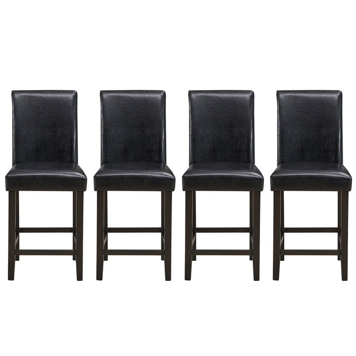 Set of 4 Bar Stools 25inch Counter Height Barstool Pub Chair w/Rubber Wood Legs Image 6