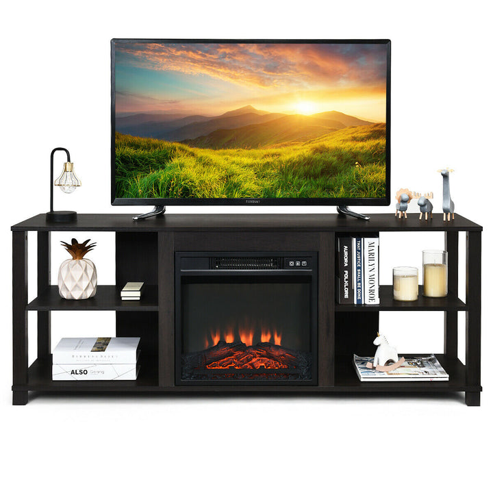 2-Tier TV Stand Storage Cabinet Console Adjustable Shelves Living Room UP TO 65" Image 8