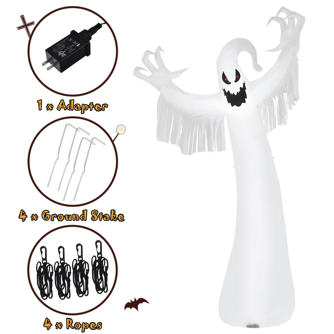 12ft Inflatable Halloween Blow Up Ghost Decoration w/ Built-in LED Light Image 8