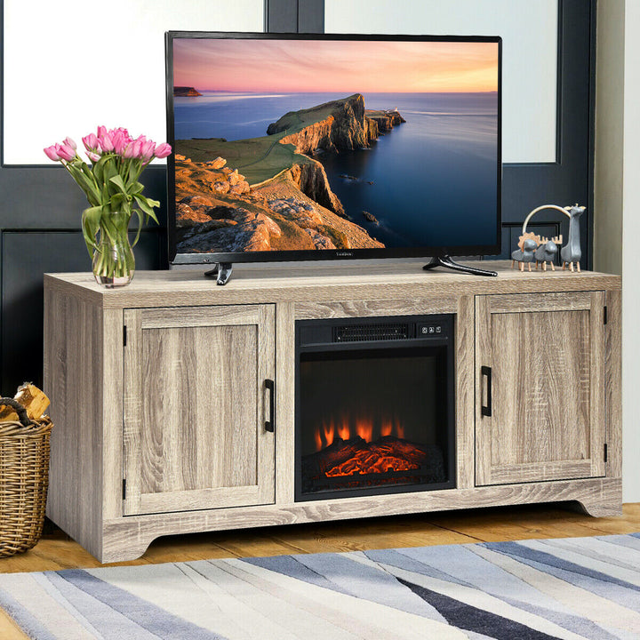 TV Stand Entertainment Center Console Home Media Storage W/ 2 Doors for 65" TV Image 5