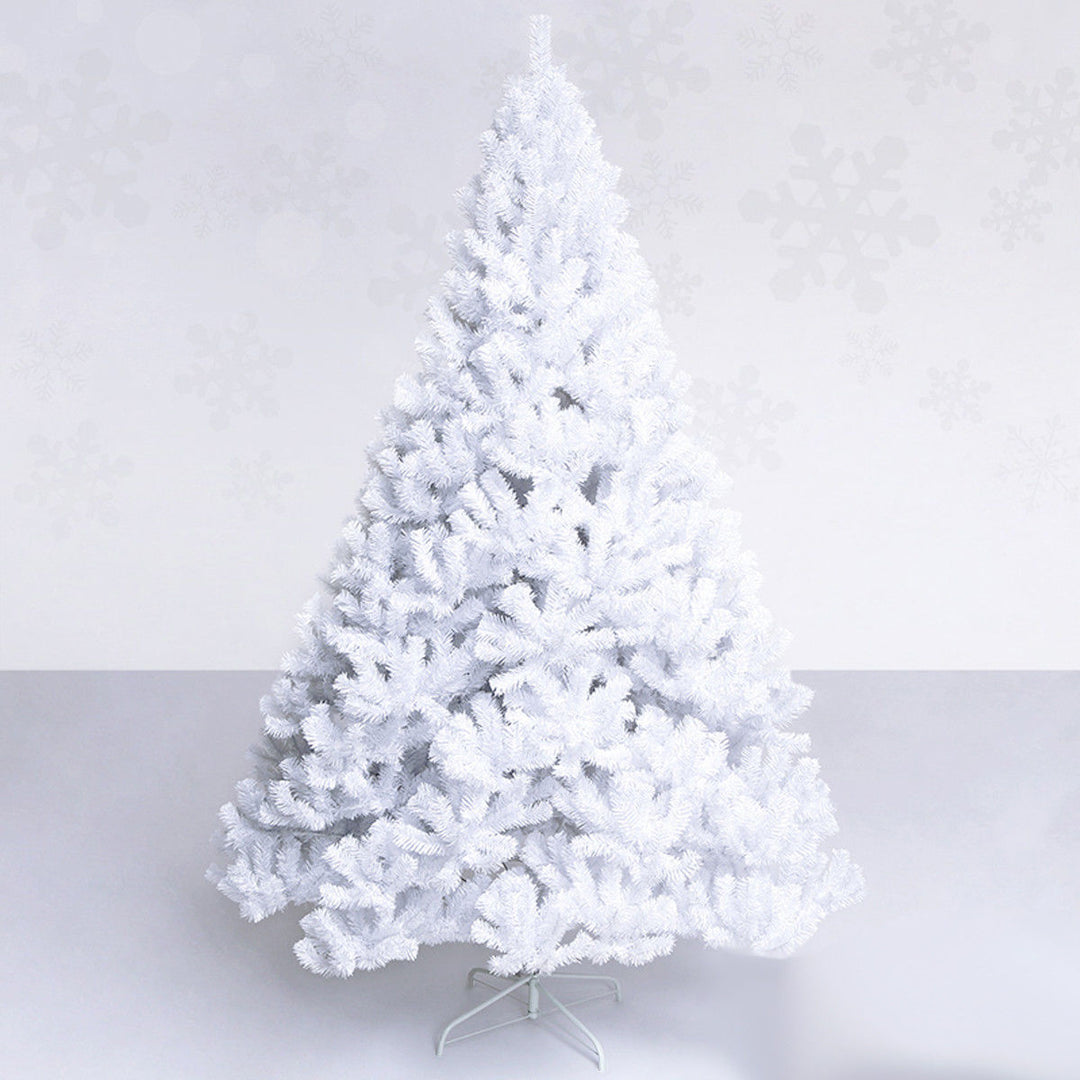 8Ft Artificial PVC Christmas Tree W/Stand Holiday Season Indoor Outdoor White Image 1