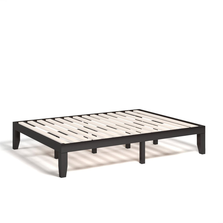 14 Queen Size Wooden Platform Bed Frame w/ Strong Slat Support Image 4