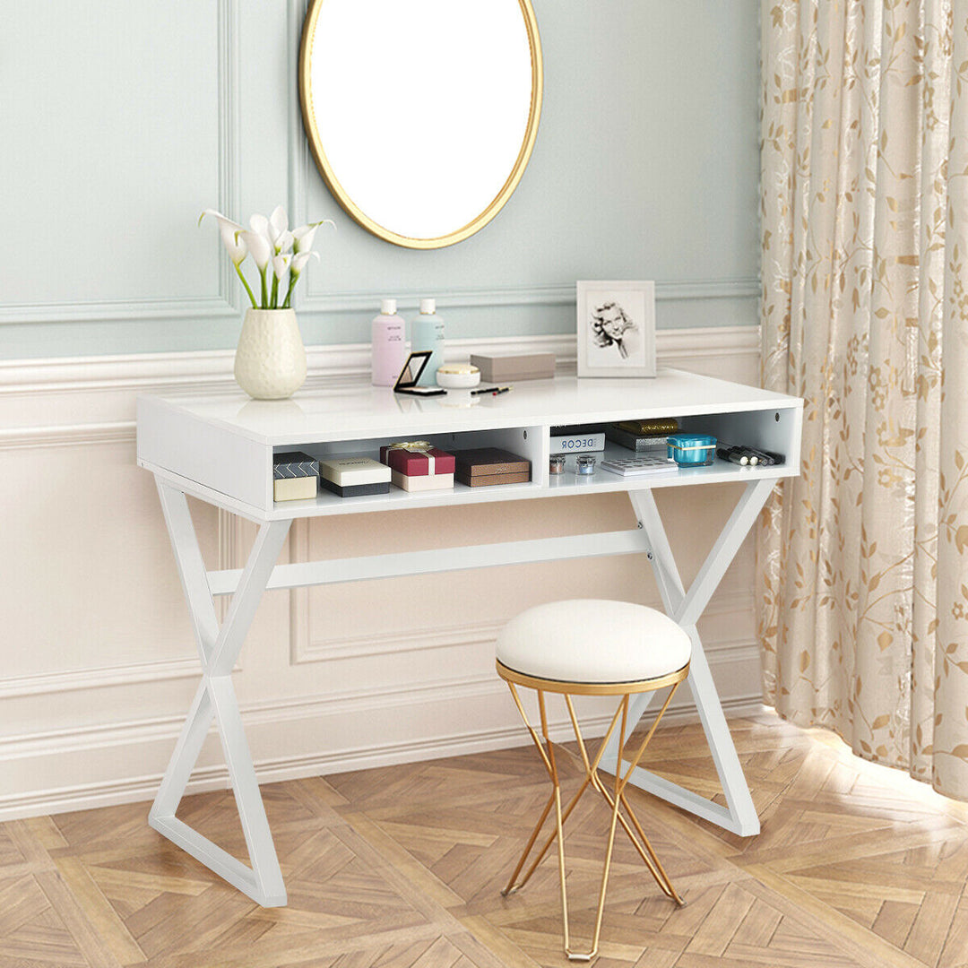 Modern Computer Desk Writing Desk Makeup Vanity Table Storage Image 4