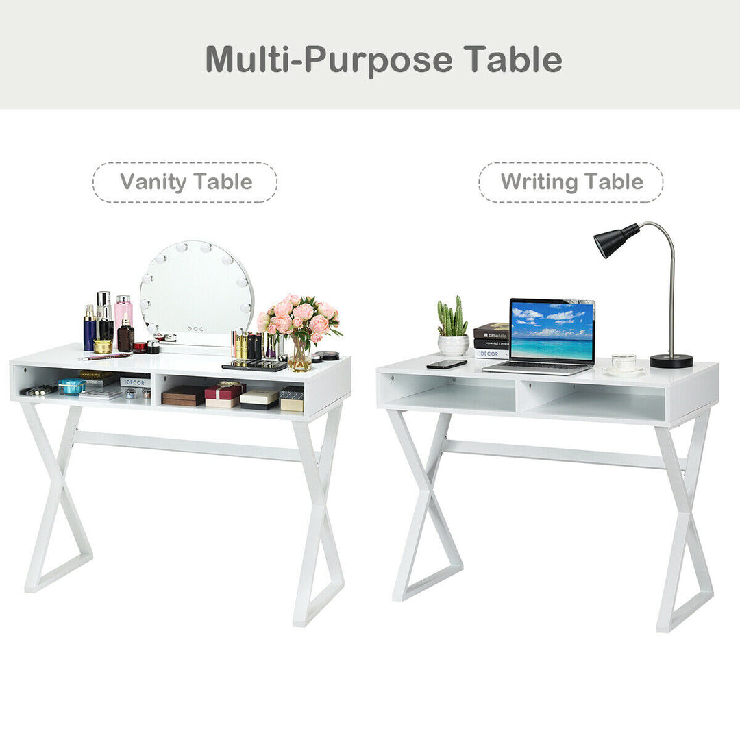 Modern Computer Desk Writing Desk Makeup Vanity Table Storage Image 8