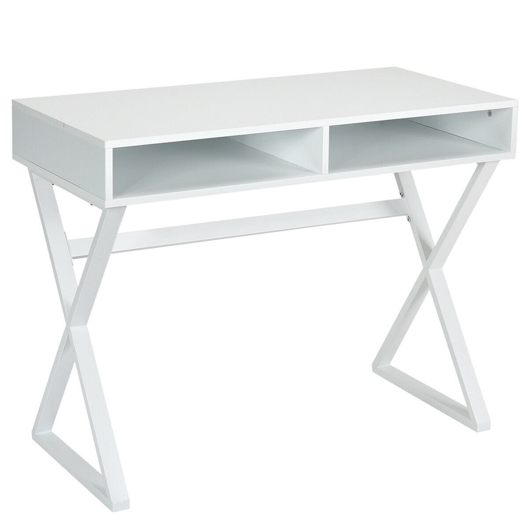 Modern Computer Desk Writing Desk Makeup Vanity Table Storage Image 9