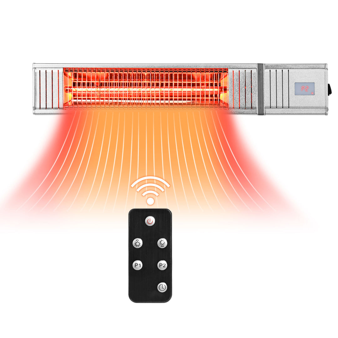 1500W Infrared Wall Mount Space Heater Indoor Outdoor w/ Remote Control Image 1