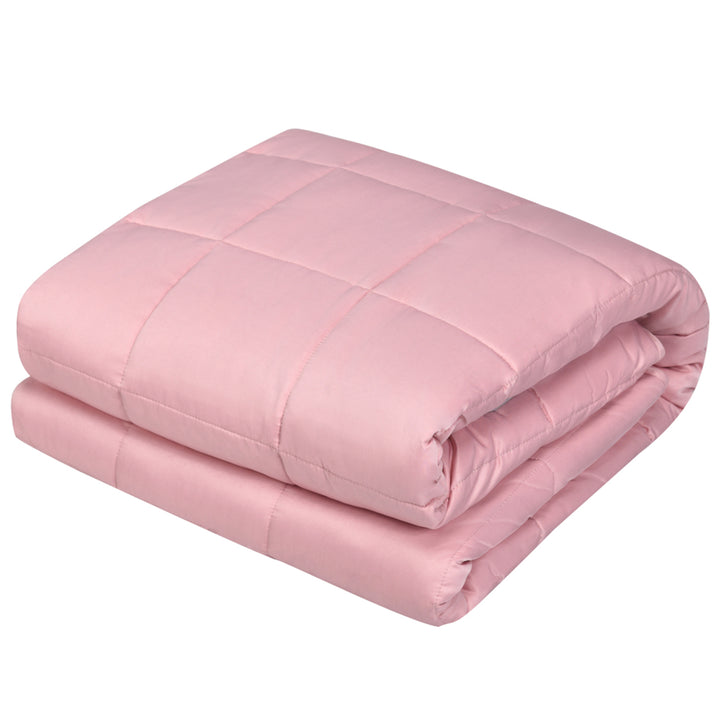 7-20 lbs Cooling Weighted Blanket Luxury Cooler Version Pink Image 2