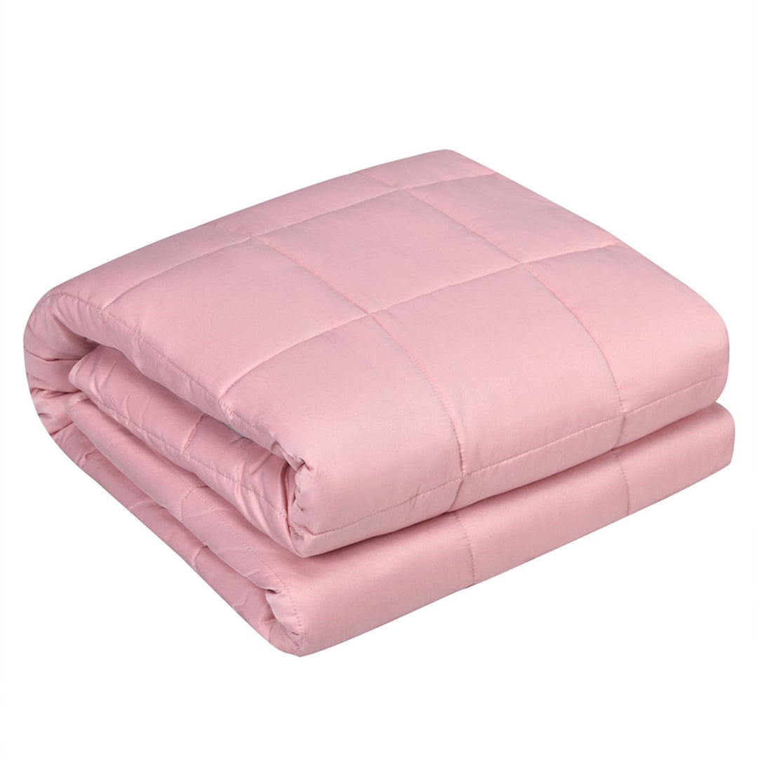 7-20 lbs Cooling Weighted Blanket Luxury Cooler Version Pink Image 3