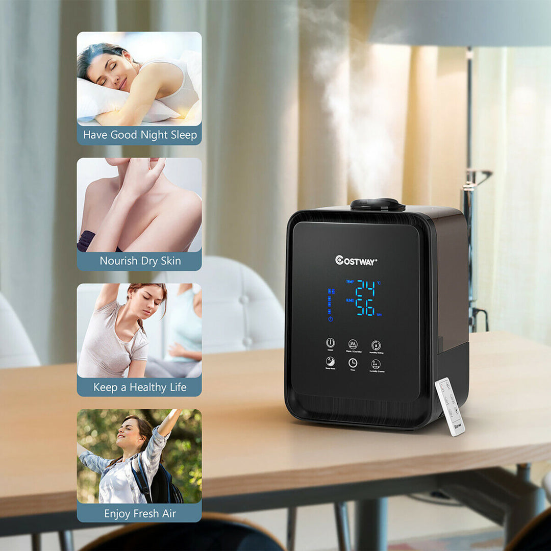 4.5L Ultrasonic Cool Warm Mist Air Diffuser Humidifier w/ Remote Control Image 8