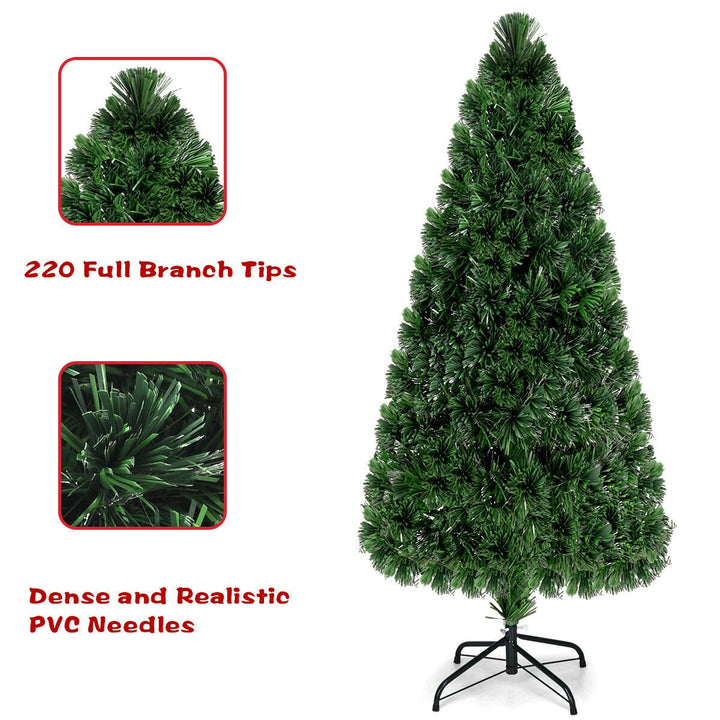 Pre-Lit Fiber Optic Artificial PVC Christmas Tree 6Ft Image 6