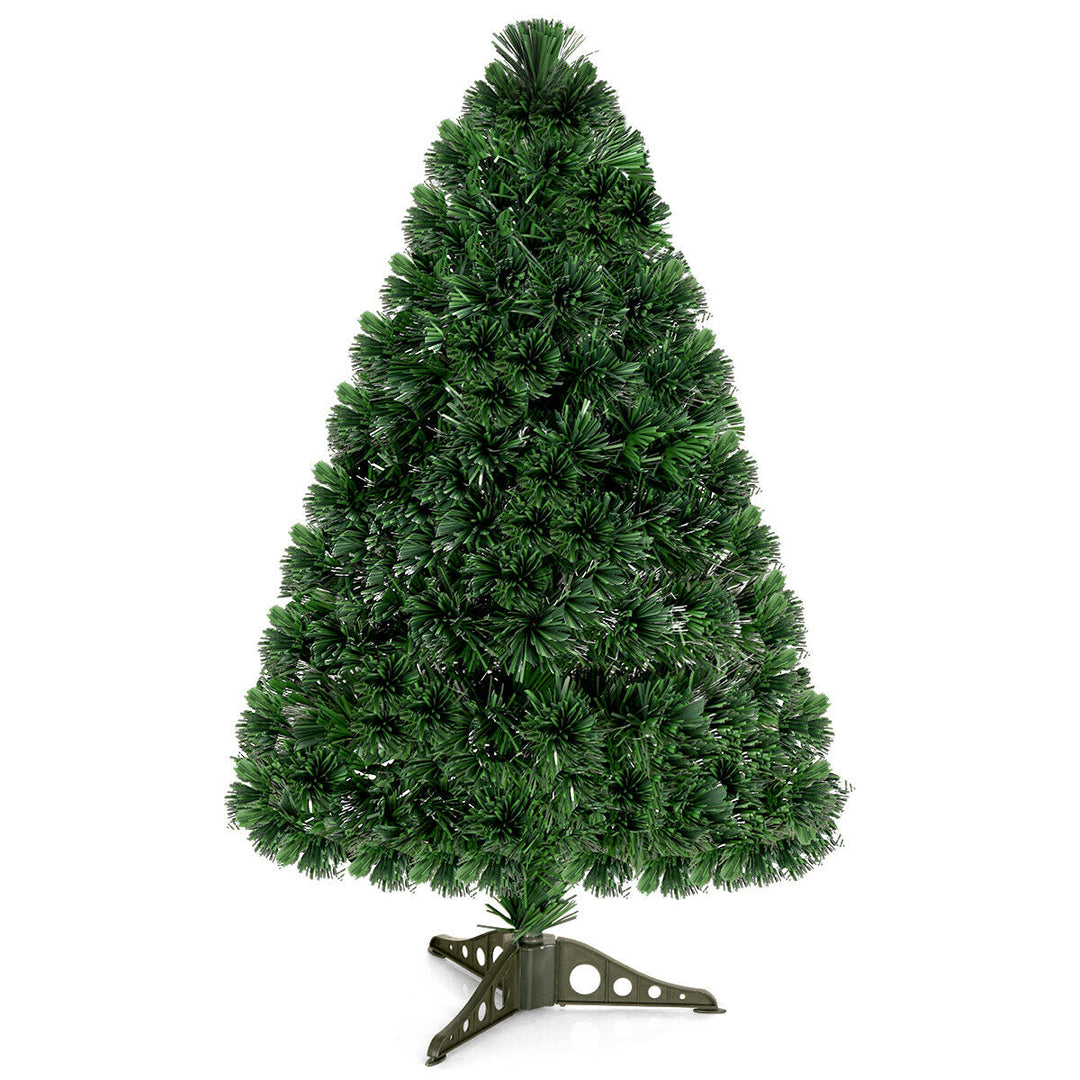 Pre-Lit Fiber Optic Artificial PVC Christmas Tree Tabletop 3Ft Image 8