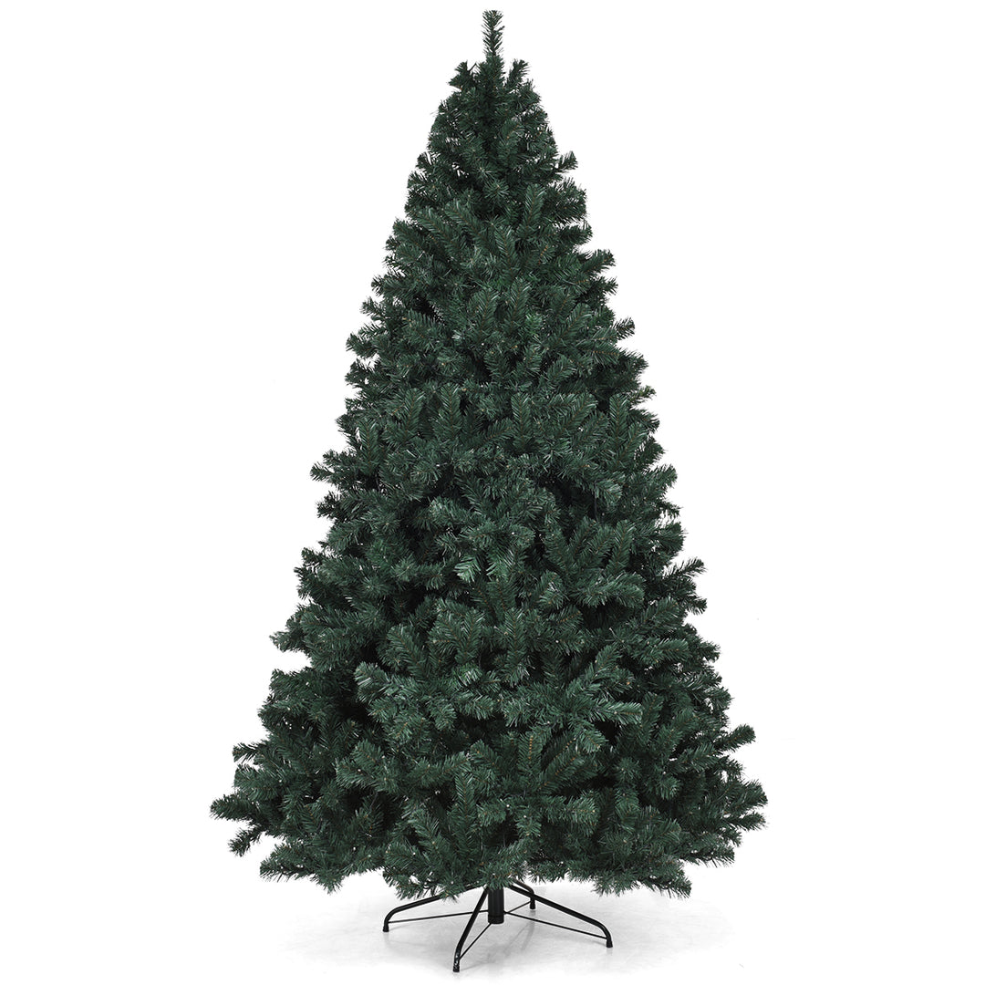 7.5Ft Pre-Lit Christmas Tree Hinged 550 Multicolor Lights Image 1