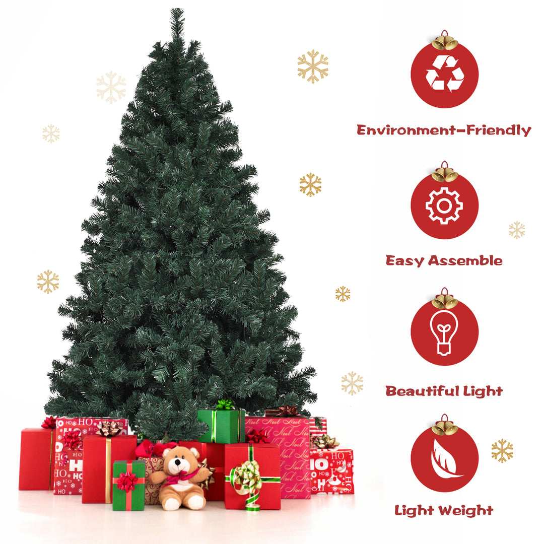 7.5Ft Pre-Lit Christmas Tree Hinged 550 Multicolor Lights Image 7