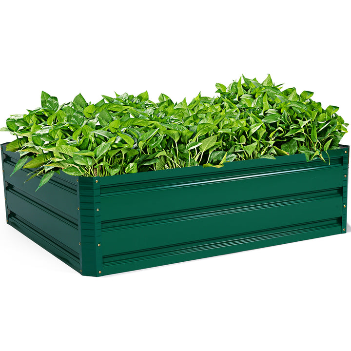 40x32 Inch Patio Raised Garden Bed Vegetable Flower Plant Dark Green Image 1