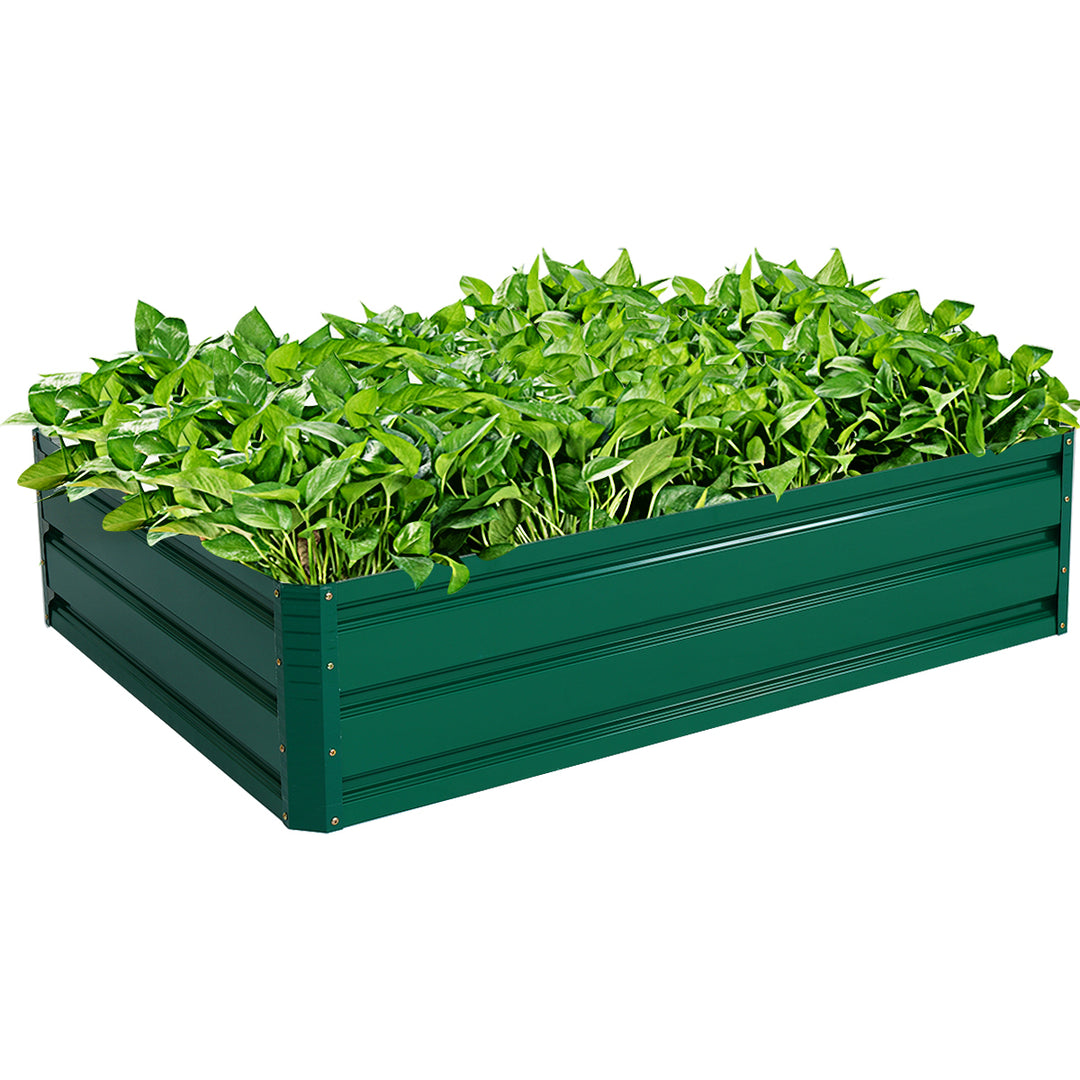 47"x35.5" Patio Raised Garden Bed Vegetable Flower Plant Dark Green Image 1