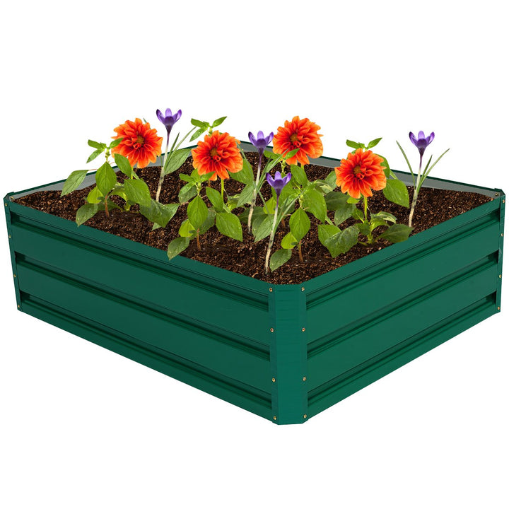 40x32 Inch Patio Raised Garden Bed Vegetable Flower Plant Dark Green Image 9