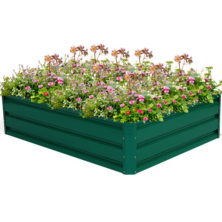 47"x35.5" Patio Raised Garden Bed Vegetable Flower Plant Dark Green Image 7