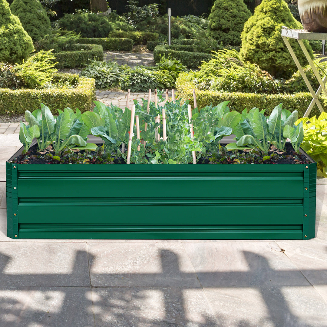 47"x35.5" Patio Raised Garden Bed Vegetable Flower Plant Dark Green Image 9