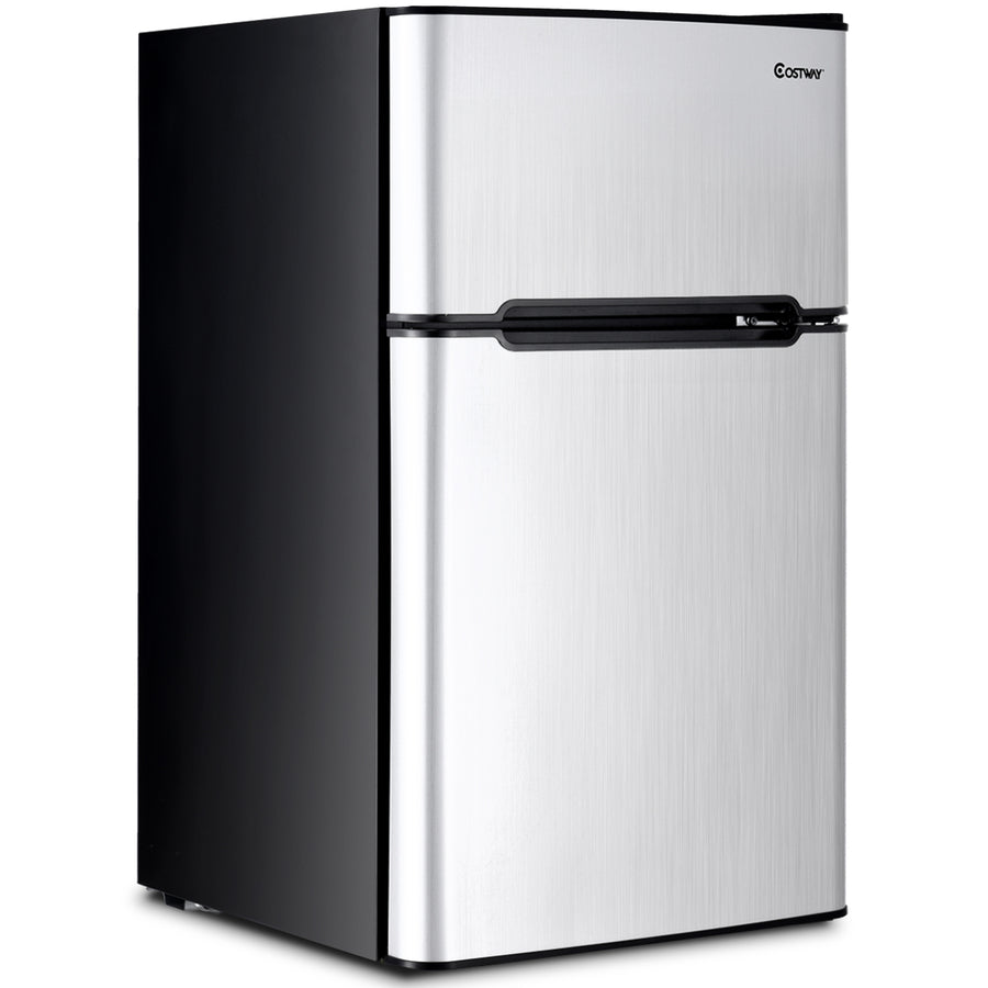 Refrigerator Small Freezer Cooler Fridge Compact 3.2 cu ft. Unit, Grey Image 1