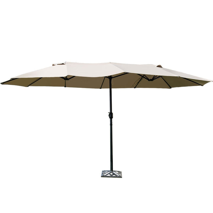 Patio Outdoor 15 Umbrella Market Umbrella Double-Sided with Crank Image 8