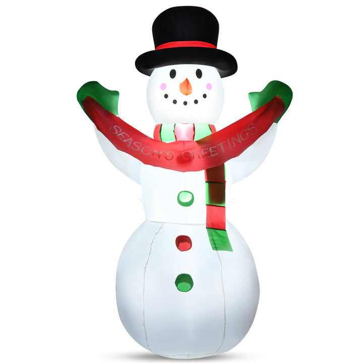 6ft Christmas Inflatable Snowman Holiday Decoration w/ Internal LED Lights Image 4