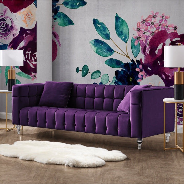 Lyla Sofa-Biscuit Tufted-Lucite Leg-Sinuous Springs Image 11