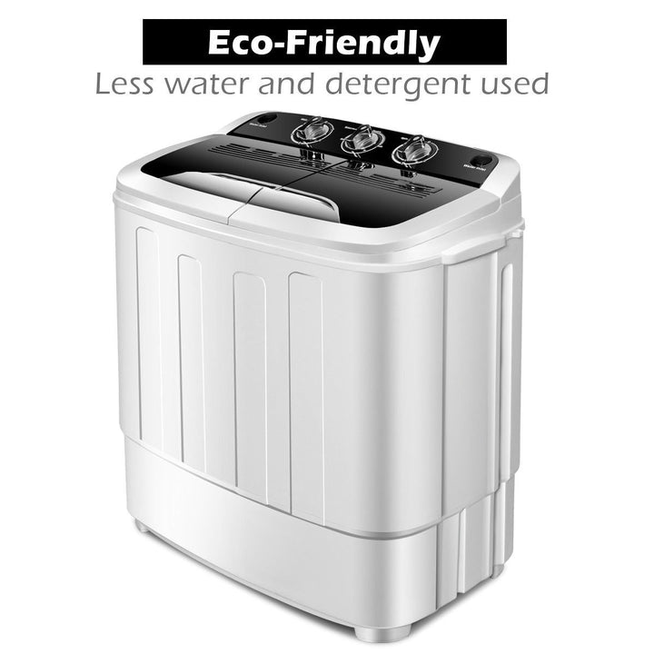 Compact Mini Twin Tub 8lbs Washing Machine Washer Spinner Image 8