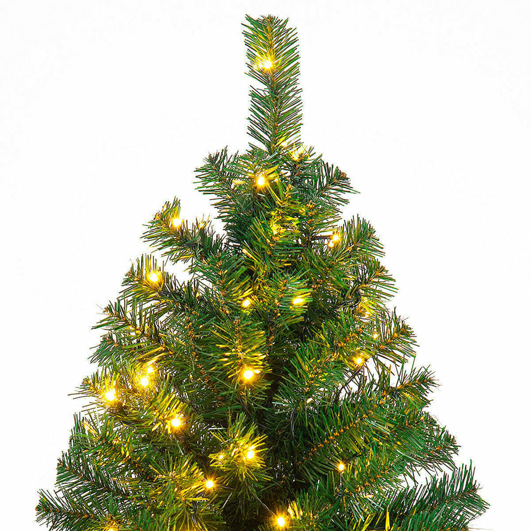 9Ft Pre-Lit PVC Christmas Tree Hinged 700 LED Lights Green Image 7