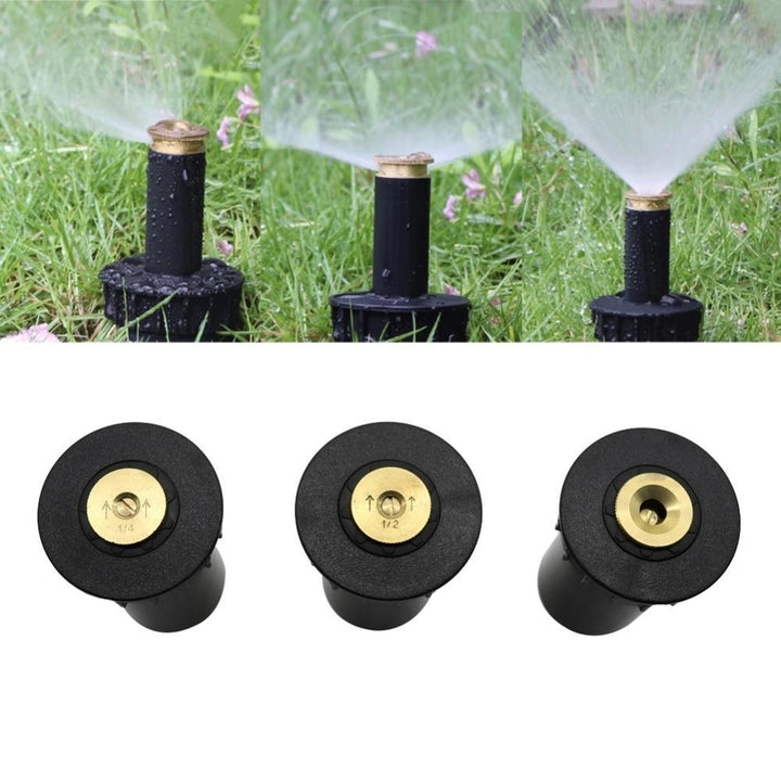 Pop up Sprinklers Plastic Lawn Watering Sprinkler Head Adjustable Garden Spray Nozzle 1,2" Female Thread 2 Pc Image 3