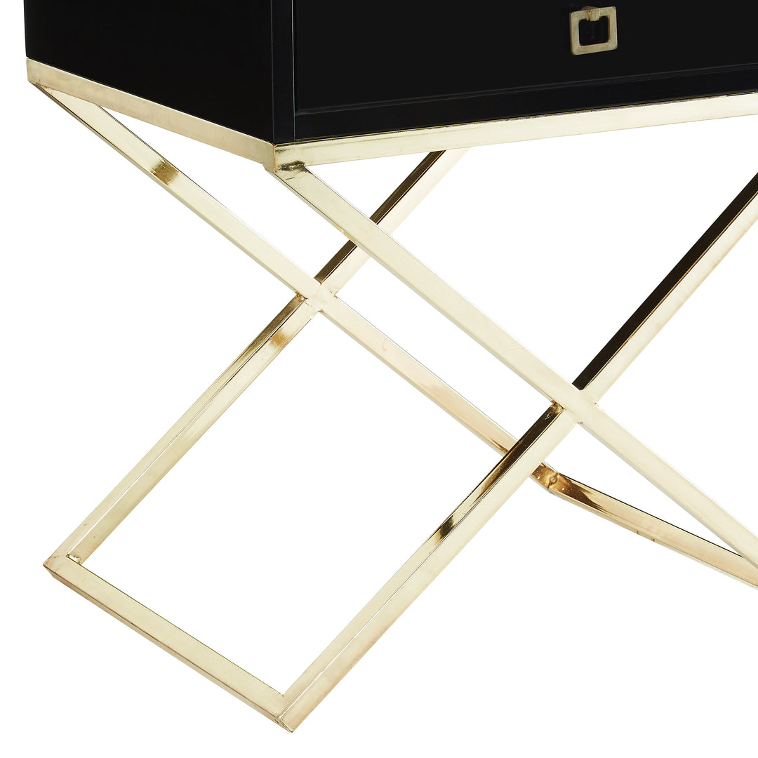 Jesse Lacquer Finish Nightstand-Steel Base-Side Table-Modern-Inspired Home Image 9
