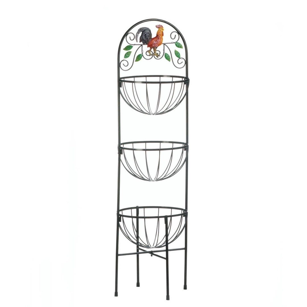 ROOSTER 3-TIER KITCHEN BASKET Image 1