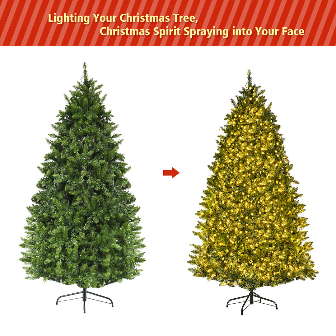 6ft Pre-lit LED Light Christmas Fir Tree w/8 Flash Modes Patio Image 7