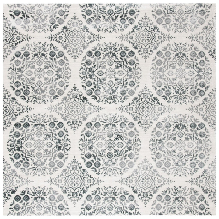 SAFAVIEH Isabella Collection ISA958H Charcoal / Ivory Rug Image 5