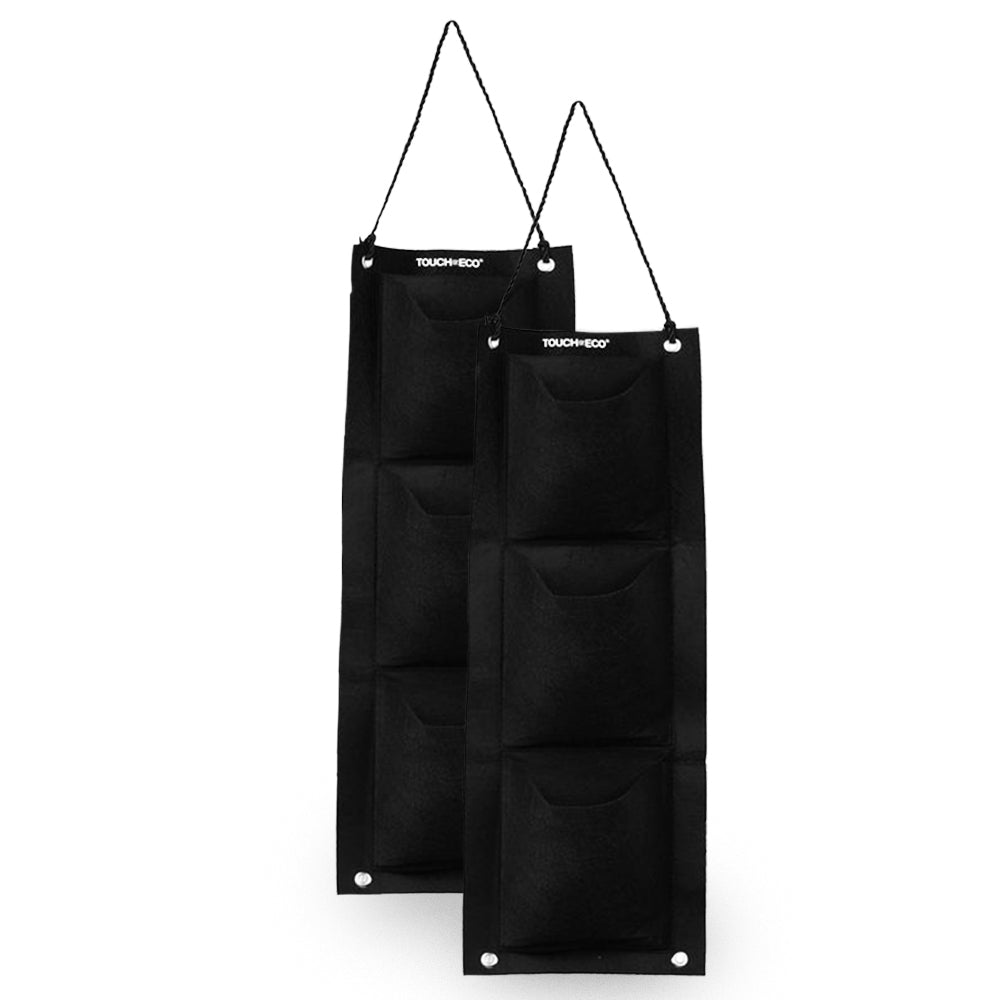 3 Pocket Vertical Hanging Eco-Friendly Fabric Garden Grow Planter Bag[ 1, 2 or 4 pack] Image 7