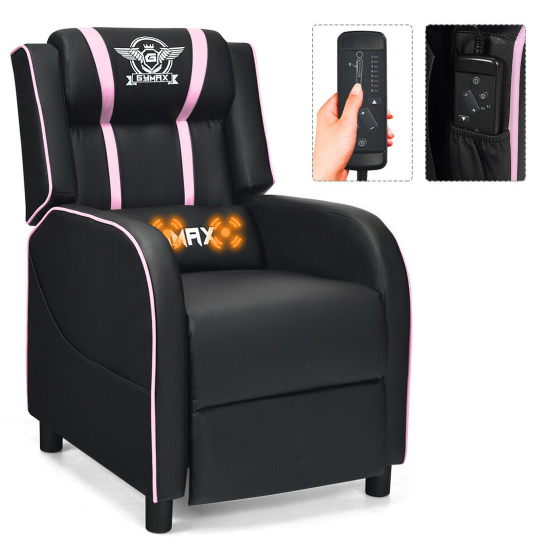 Massage Gaming Recliner Chair Racing Single Lounge Sofa Home Theater Seat Image 4