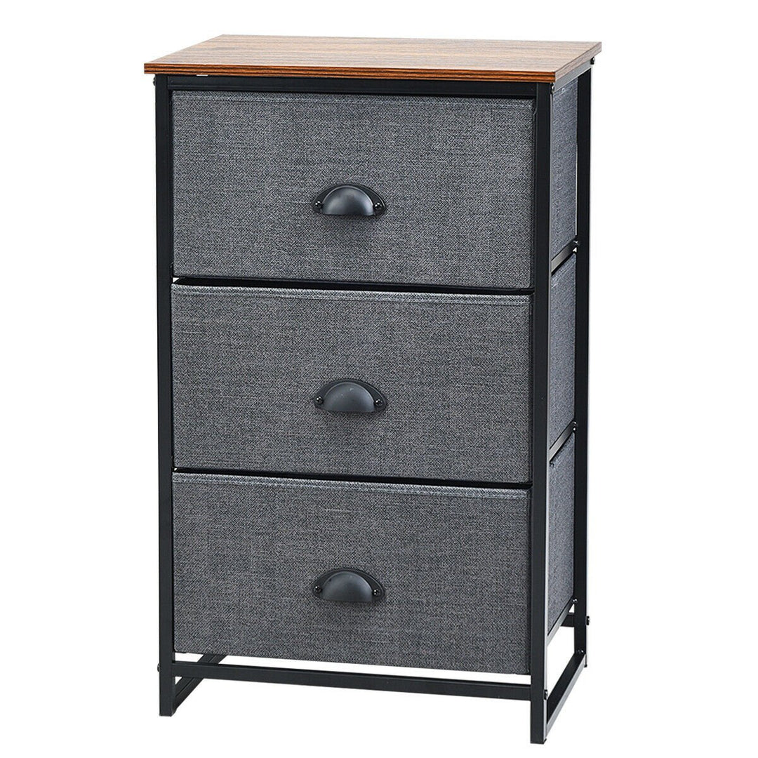 3 Drawer Nightstand Side Table Storage Tower Dresser Chest Home Office Furniture Image 1