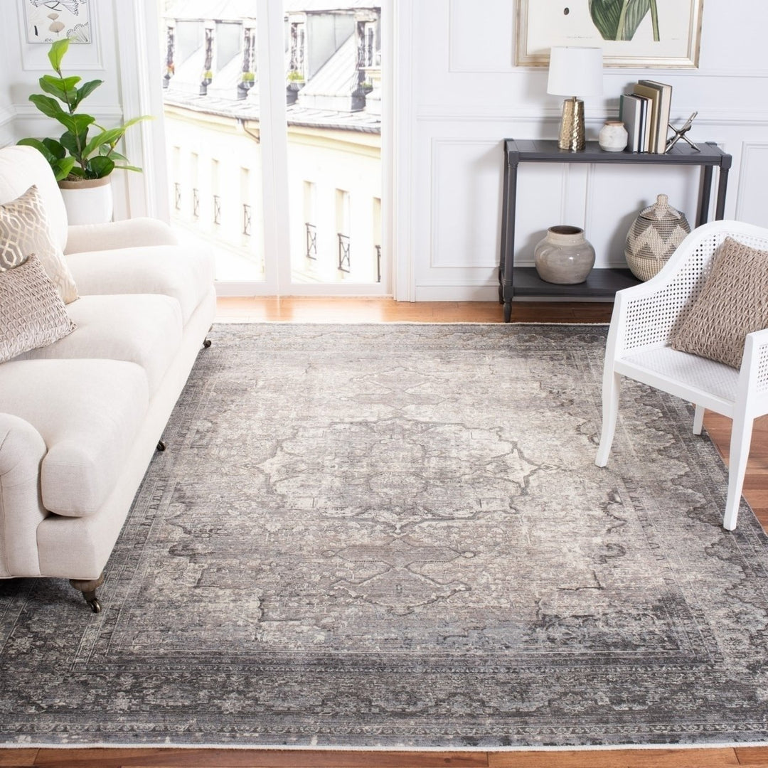 SAFAVIEH Eclipse Collection ECL134A Ivory / Charcoal Rug Image 7