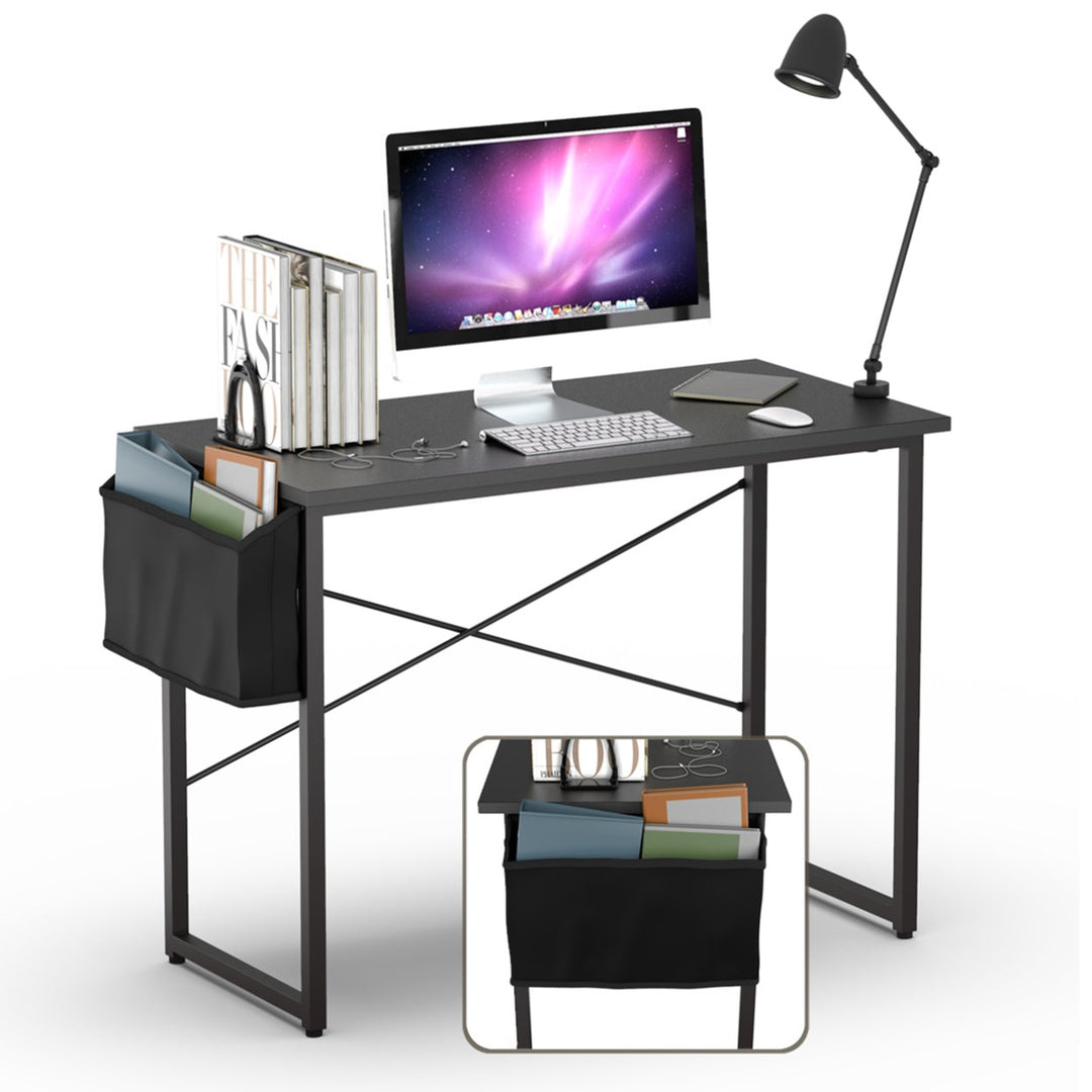 Modern Computer Desk 40/47 Study Writing Table w/ Storage Bag Image 1