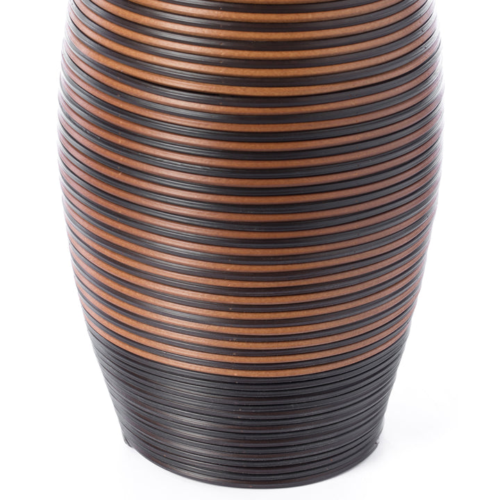 Tall Designer Floor Vase, large vase for  floor, Artificial Rattan Floor Vase, Brown Floor Vase for Living Room or Image 7