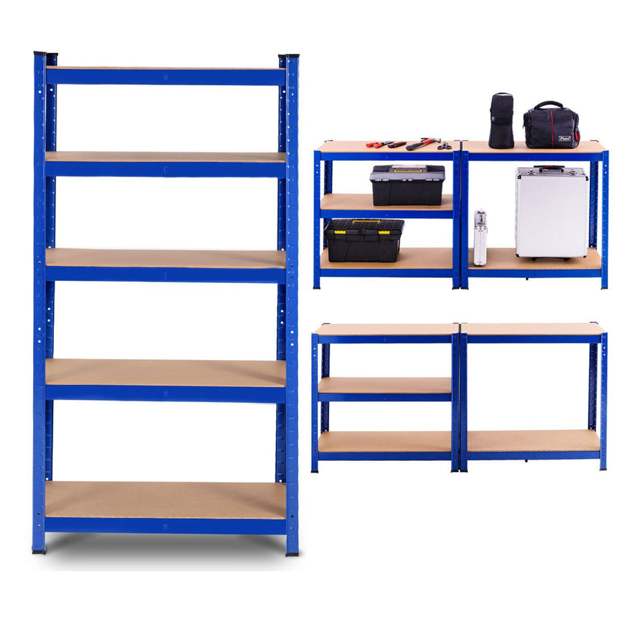 Adjustable Heavy Duty 4/5 Level Garage Tool Shelf Storage 1600lb/2000lb Capacity Image 1