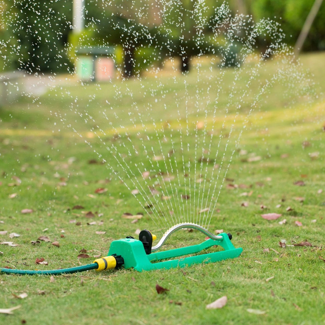 Oscillating Water Sprinkler 18 Nozzle Jets Adjustable Range Durable Plastic 3500 sqft Image 3