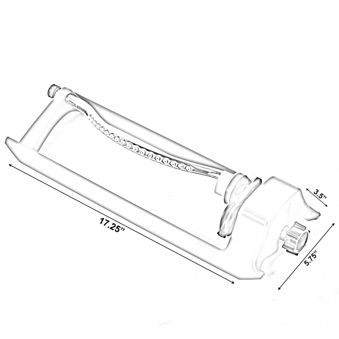 Oscillating Water Sprinkler 18 Nozzle Jets Adjustable Range Durable Plastic 3500 sqft Image 6