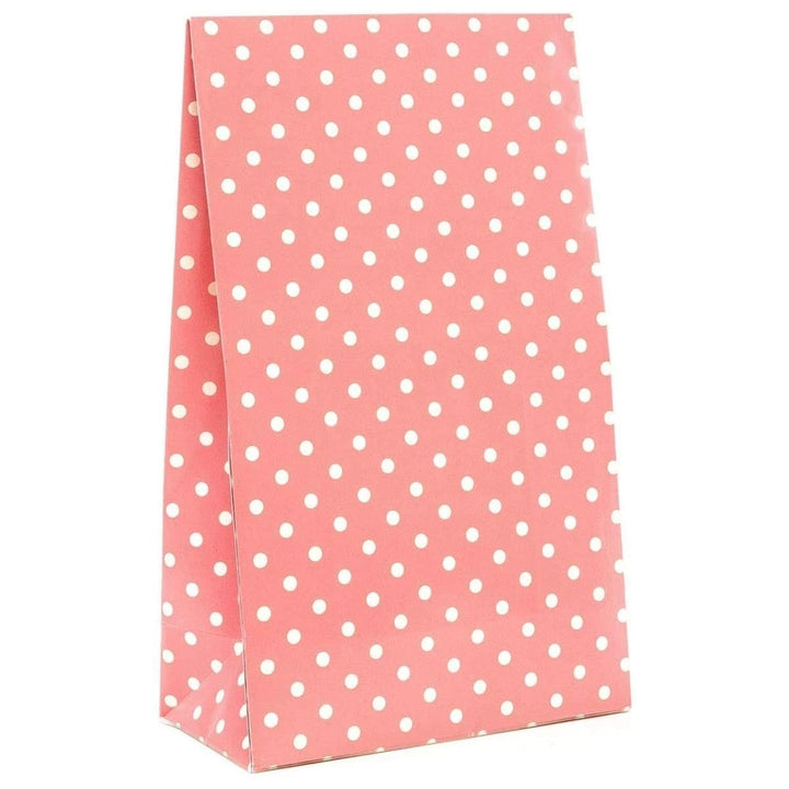 Pressie Pouch Pink Polka Dot Gift Bag Medium Peel Seal 12 Pack Present Bags Image 2