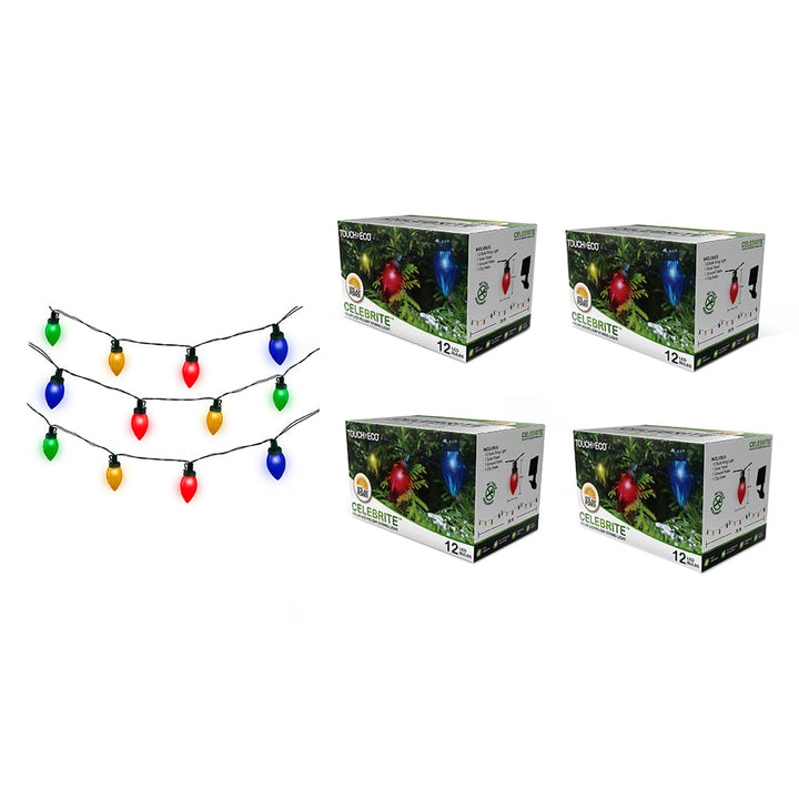 Touch Of ECO Solar LED String Lights 20ft Multi-Colored Outdoor Holiday Bulbs Image 1