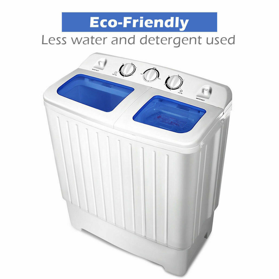 Compact Portable Washing Machine Twin Tub 20 lbs Washer Spinner Home Dorm Image 5