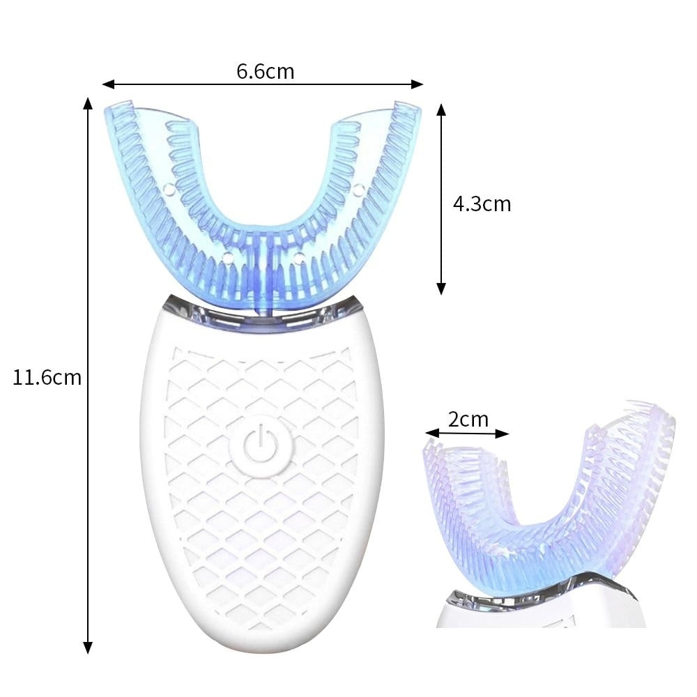 Automatic Blue Light Whitening Silicone Toothbrush 360 Degree USB Rechargeable Teeth Cleaner Image 7